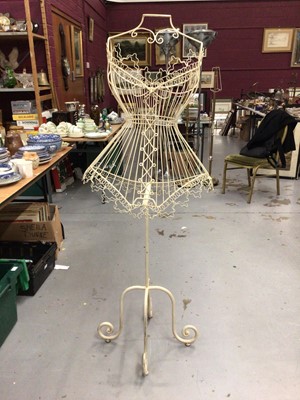 Lot 1146 - Cream painted metal mannequin