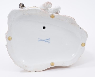 Lot 136 - Meissen porcelain group of dogs