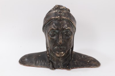 Lot 839 - Old plaster sculpture of Dante