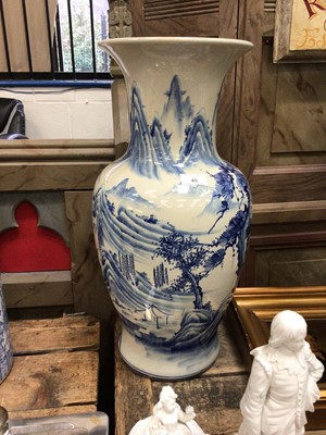 Lot 45 - Large Chinese blue and white vase in antique style
