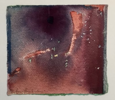Lot 263 - Peter Partington watercolour - Abstract, signed, 15cm x 16cm, in glazed frame