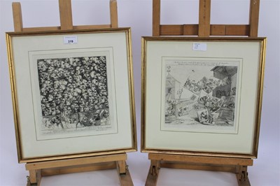 Lot 319 - After Hogarth etching together with another