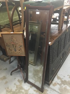Lot 1132 - Edwardian bevelled glass wall mirror