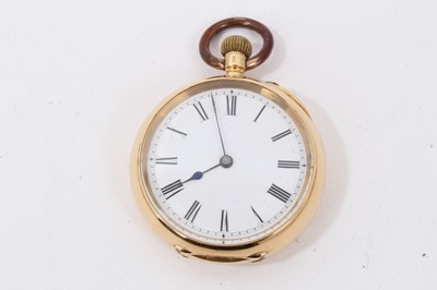 Lot 168 - Swiss 18ct gold fob watch