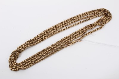 Lot 171 - 9ct gold fancy link belcher chain