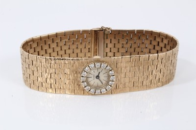 Lot 179 - Ladies vintage Bueche- Girod 9ct gold wristwatch