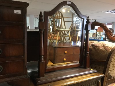 Lot 1016 - Mahogany framed toilet mirror