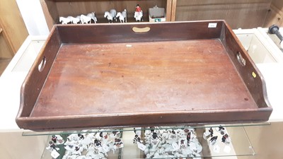 Lot 1076 - Victorian mahogany butlers tray of typical form