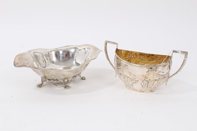 Lot 42 - Silver bonbon dish and silver two handled sugar bowl