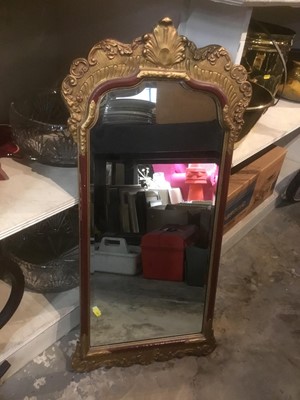 Lot 222 - Reproduction antique style mirror and a watercolour by Jenny Fryatt
