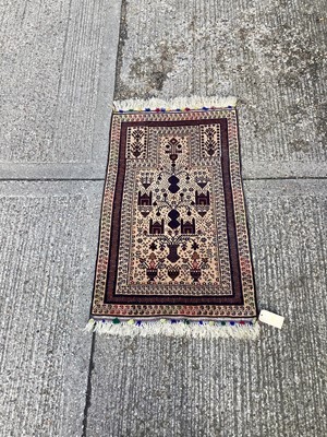 Lot 1122 - Eastern rug with geometric decoration