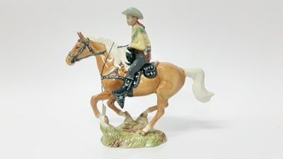 Lot 3 - Beswick Canadian mounted Cowboy , model no. 1377, designed by Graham Orwell, 22.2cm in height