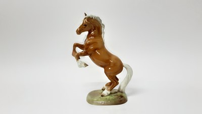 Lot 22 - Beswick Welsh Cob (rearing) first version, model no. 1014, designed by Arthur Gredington