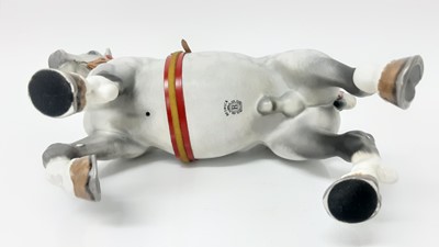 Lot 25 - Beswick Harnessed Horse - Percheron, 24.7cm high
