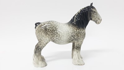 Lot 27 - Beswick Rocking Horse Grey Shire Mare, model no. 818, designed by Arthur Gredington, 21.6cm high