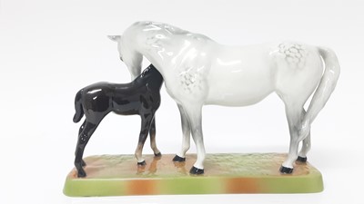 Lot 43 - Beswick Mare and Foal, model no. 1812, designed by Arthur Gredington, 16cm high