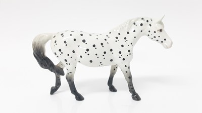 Lot 46 - Beswick Appaloosa (spotted walking pony), model no. 1516, designed by Arthur Gredington, 13.5cm high