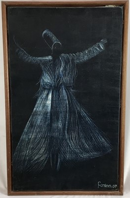 Lot 174 - Hedi Fenina (b 1943) oil on canvas - Figure study