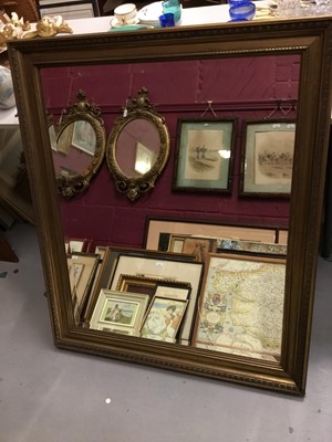 Lot 1001 - Large bevelled wall mirror in gilt frame