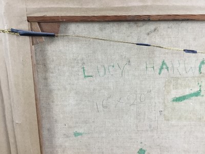 Lot 1080 - *Lucy Harwood (1893-1972) oil on canvas, Blue pool near Hadleigh, signed, titled to Ixion Society label verso