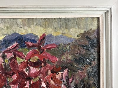 Lot 1081 - *Lucy Harwood (1893-1972) oil on canvas, Flowers in a garden, signed