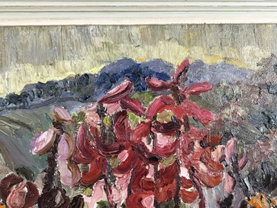 Lot 1081 - *Lucy Harwood (1893-1972) oil on canvas, Flowers in a garden, signed