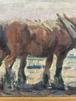 Lot 817 - Harry Becker (1865-1928) oil on canvas, The Plough Team