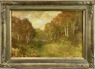 Lot 168 - Norman Coker (Contemporary) oil on board, silver birch wood