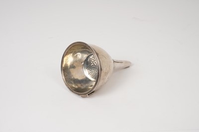Lot 337 - George III silver wine funnel