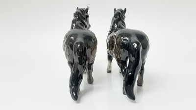 Lot 63 - Two Beswick Shetland Pony's (Wooley Shetland Mare), model no. 1033, designed by Arthur Gredington, 14.6cm high