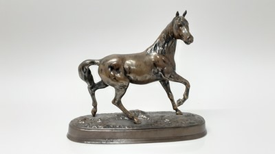 Lot 65 - Beswick bronze effect ceramic horse, possibly Britain's Collection, 25cm high