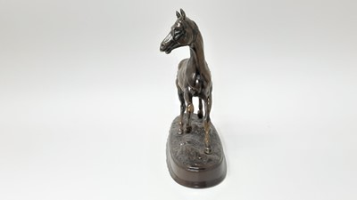 Lot 65 - Beswick bronze effect ceramic horse, possibly Britain's Collection, 25cm high