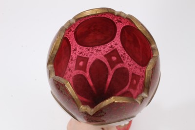 Lot 65 - 19th century Bohemian overlaid glass vase
