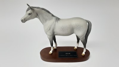 Lot 75 - Beswick Swish Tail Horse, model no. 1182, designed by Arthur Gredington 21.5cm high, together with a Connoisseur model - Arab and one other horse (3)