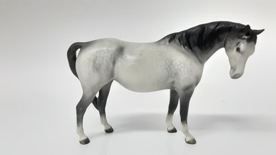 Lot 75 - Beswick Swish Tail Horse, model no. 1182, designed by Arthur Gredington 21.5cm high, together with a Connoisseur model - Arab and one other horse (3)
