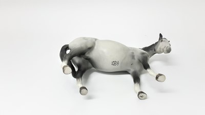 Lot 75 - Beswick Swish Tail Horse, model no. 1182, designed by Arthur Gredington 21.5cm high, together with a Connoisseur model - Arab and one other horse (3)