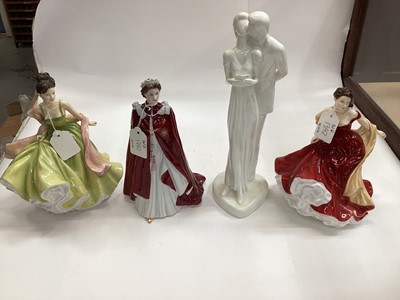 Lot 1342 - Collection of Doulton figures and others and collectors plates (14)