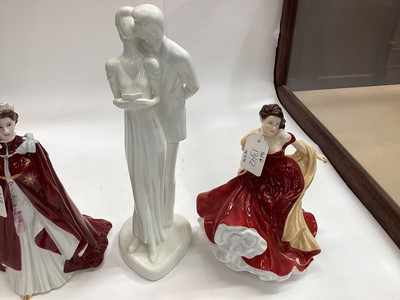 Lot 1342 - Collection of Doulton figures and others and collectors plates (14)