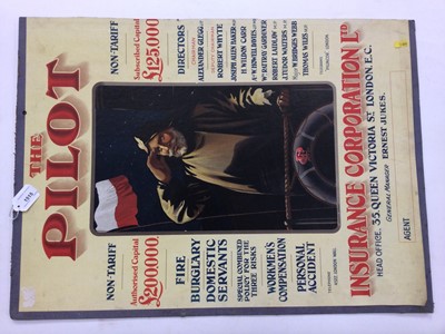 Lot 1521 - Original early 20th century poster for 'The Pilot Insurance Corporation Ltd'