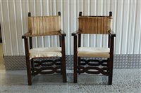 Lot 1410 - Pair of 18th century Italian walnut elbow...