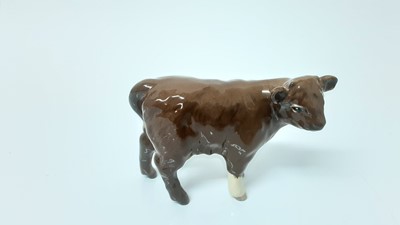 Lot 94 - Beswick BCC Limousin Bull, model no. 2463, designed by Alan Maslankowski, together with a BCC Limousin cow and calf (3)