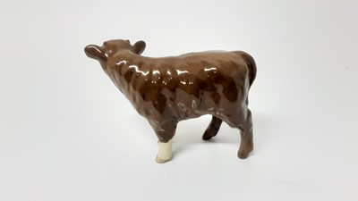 Lot 94 - Beswick BCC Limousin Bull, model no. 2463, designed by Alan Maslankowski, together with a BCC Limousin cow and calf (3)