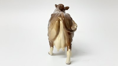 Lot 94 - Beswick BCC Limousin Bull, model no. 2463, designed by Alan Maslankowski, together with a BCC Limousin cow and calf (3)