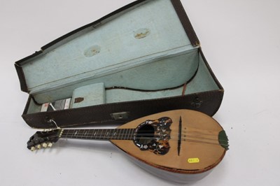 Lot 2332 - Mandolin bearing label for Umberto Ceccherini, 1881, in case
