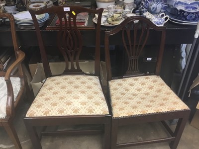 Lot 1129 - Two Georgian dining chairs