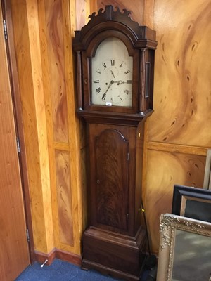 Lot 1092 - George III mahogany longcase clock of small size