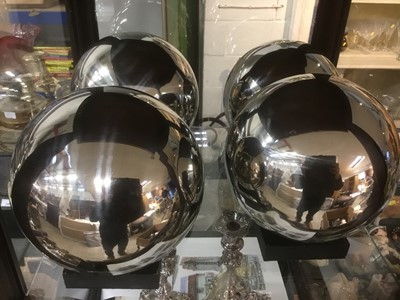 Lot 2717 - Four mirrored balls