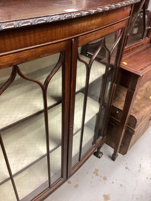 Lot 964 - Early 20th century mahogany bowfront display cabinet