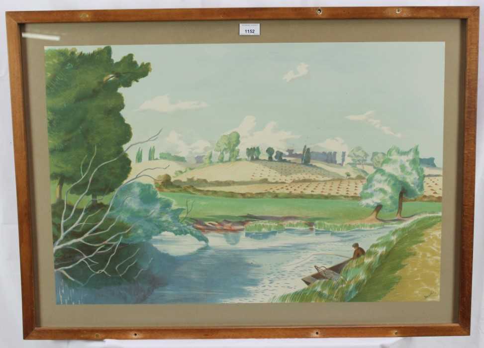 Lot 1152 - *John Northcote Nash (1893-1977) lithograph, The Stour, near Bures