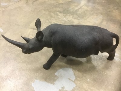 Lot 163 - African carved figure of a rhino